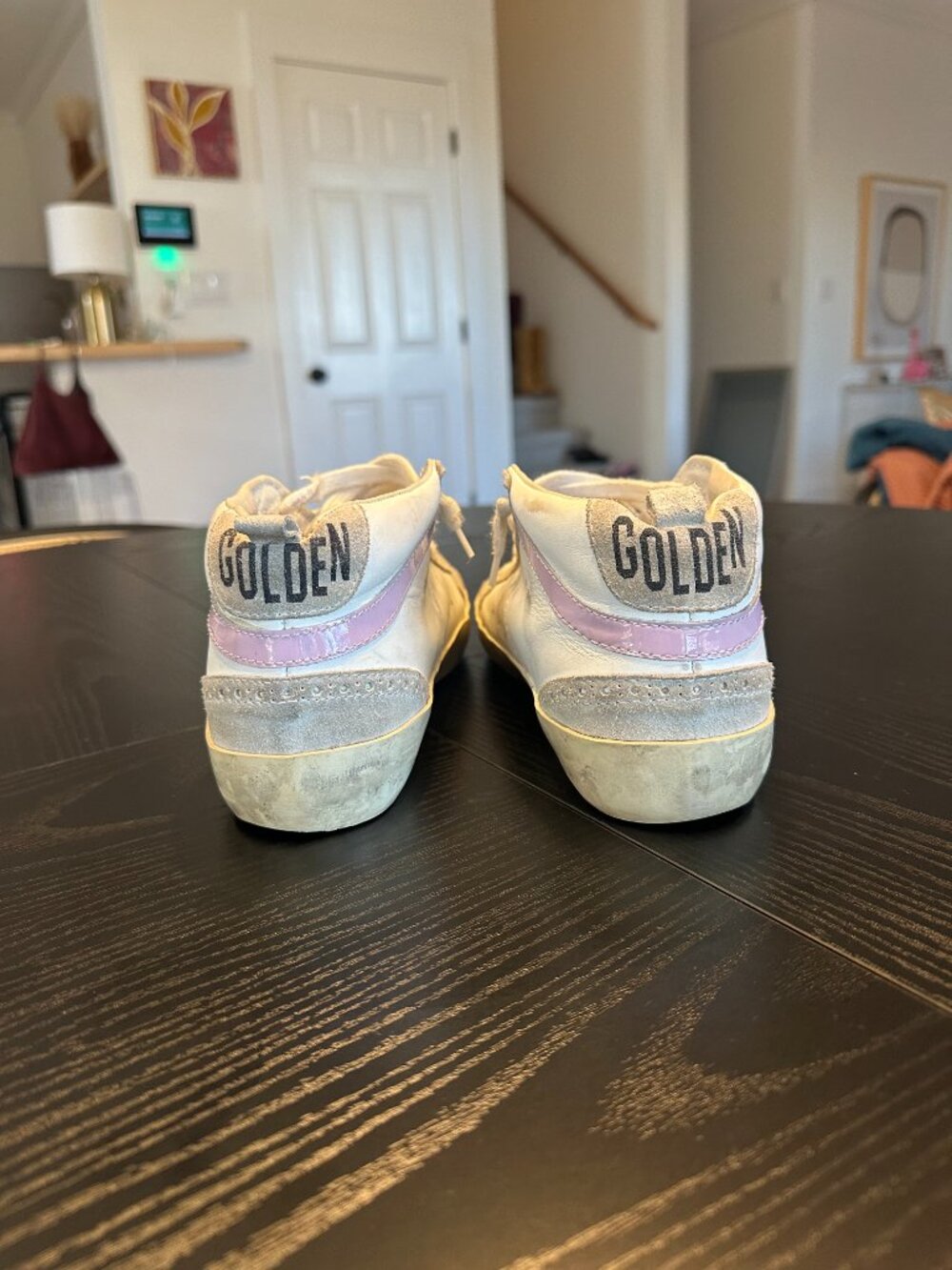 Golden Goose Mid Star sneakers in classic white leather with leopard-print star - Picture 5 of 5